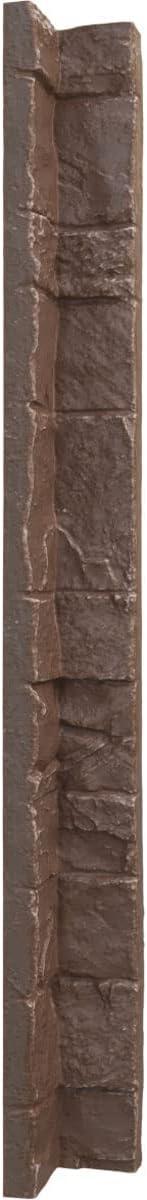 imageUniversal Inside Corner for EverStone Faux Stone Siding Panels 3quotW x 3quotD x 48quotH Iron Mill ColorAutumn Bronze