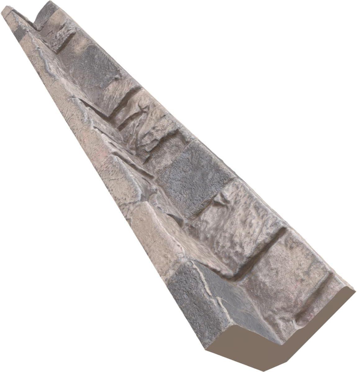 imageUniversal Inside Corner for EverStone Faux Stone Siding Panels 3quotW x 3quotD x 48quotH Iron Mill ColorBoardwalk Bay