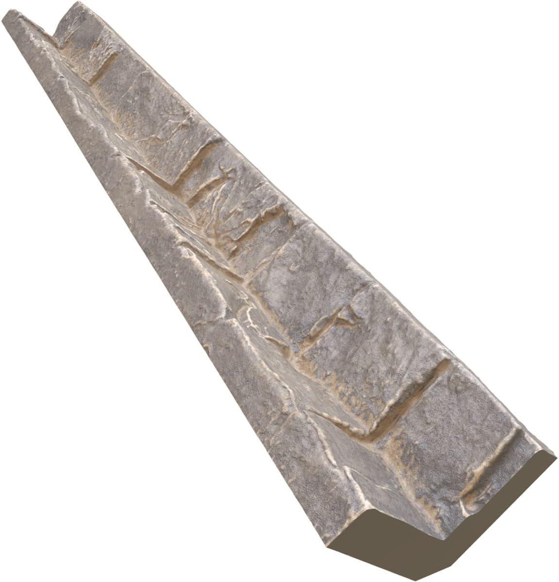 imageUniversal Inside Corner for EverStone Faux Stone Siding Panels 3quotW x 3quotD x 48quotH Iron Mill ColorCannondale
