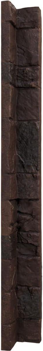 imageUniversal Inside Corner for EverStone Faux Stone Siding Panels 3quotW x 3quotD x 48quotH Iron Mill ColorDeep Creek