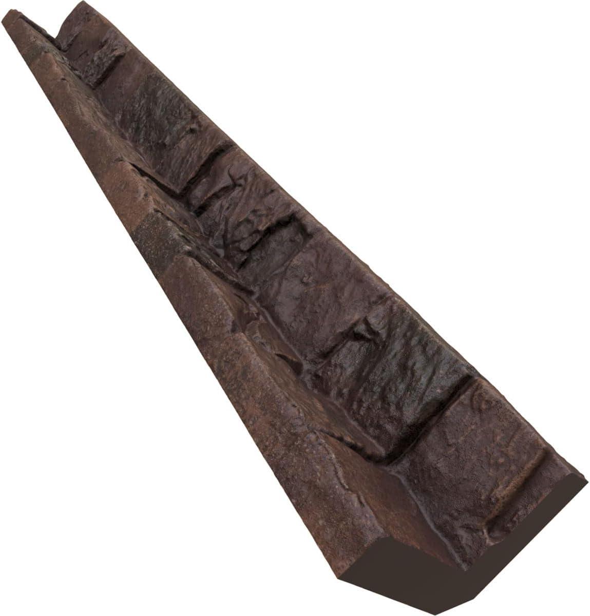 imageUniversal Inside Corner for EverStone Faux Stone Siding Panels 3quotW x 3quotD x 48quotH Iron Mill ColorDeep Creek