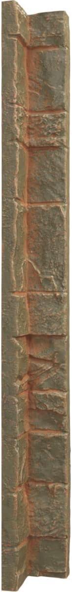 imageUniversal Inside Corner for EverStone Faux Stone Siding Panels 3quotW x 3quotD x 48quotH Iron Mill ColorIron Mill