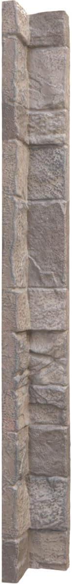 imageUniversal Inside Corner for EverStone Faux Stone Siding Panels 3quotW x 3quotD x 48quotH Iron Mill ColorPolermo