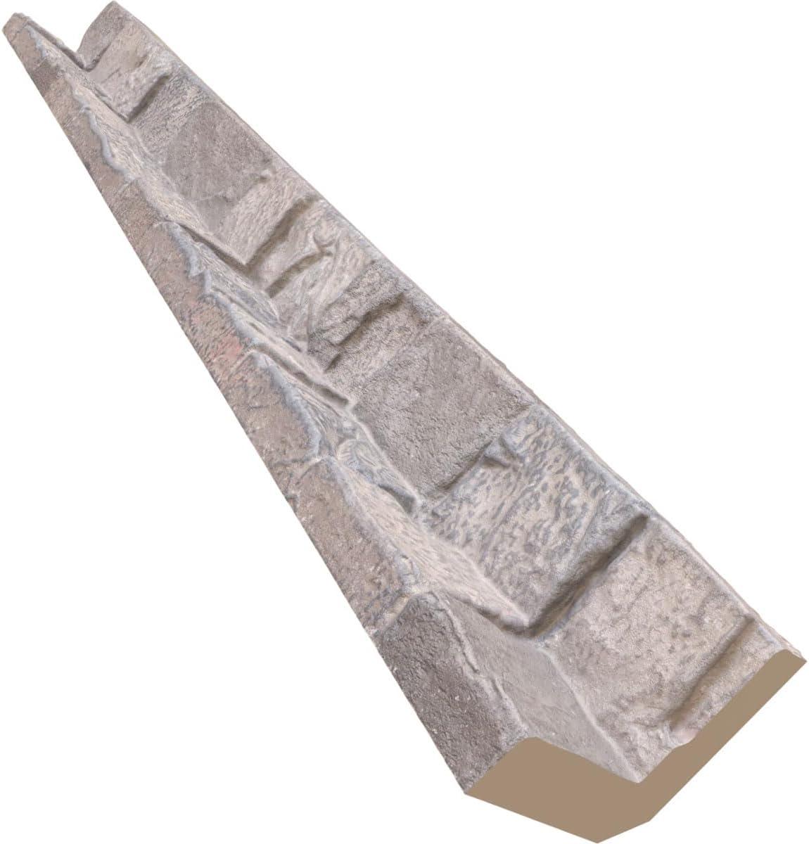 imageUniversal Inside Corner for EverStone Faux Stone Siding Panels 3quotW x 3quotD x 48quotH Iron Mill ColorPolermo