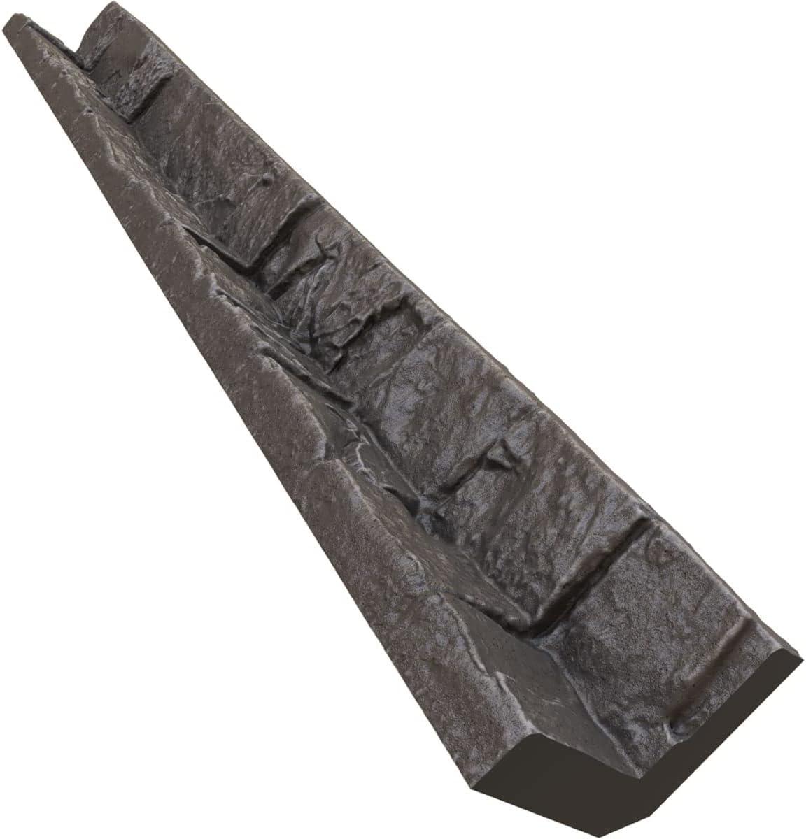 imageUniversal Inside Corner for EverStone Faux Stone Siding Panels 3quotW x 3quotD x 48quotH Iron Mill ColorRiver Moss
