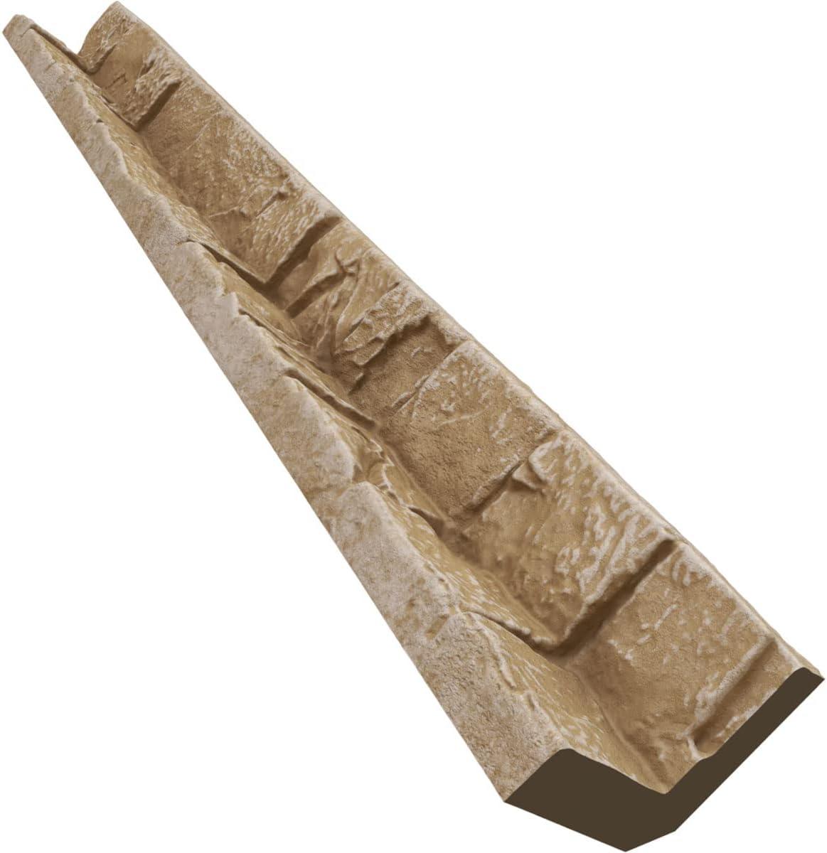 imageUniversal Inside Corner for EverStone Faux Stone Siding Panels 3quotW x 3quotD x 48quotH Iron Mill ColorSandstone