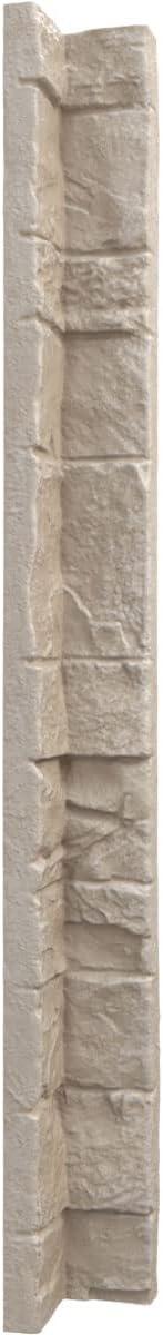 imageUniversal Inside Corner for EverStone Faux Stone Siding Panels 3quotW x 3quotD x 48quotH Iron Mill ColorSea Shell