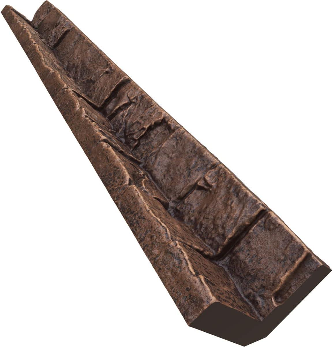 imageUniversal Inside Corner for EverStone Faux Stone Siding Panels 3quotW x 3quotD x 48quotH Iron Mill ColorSequoia Valley