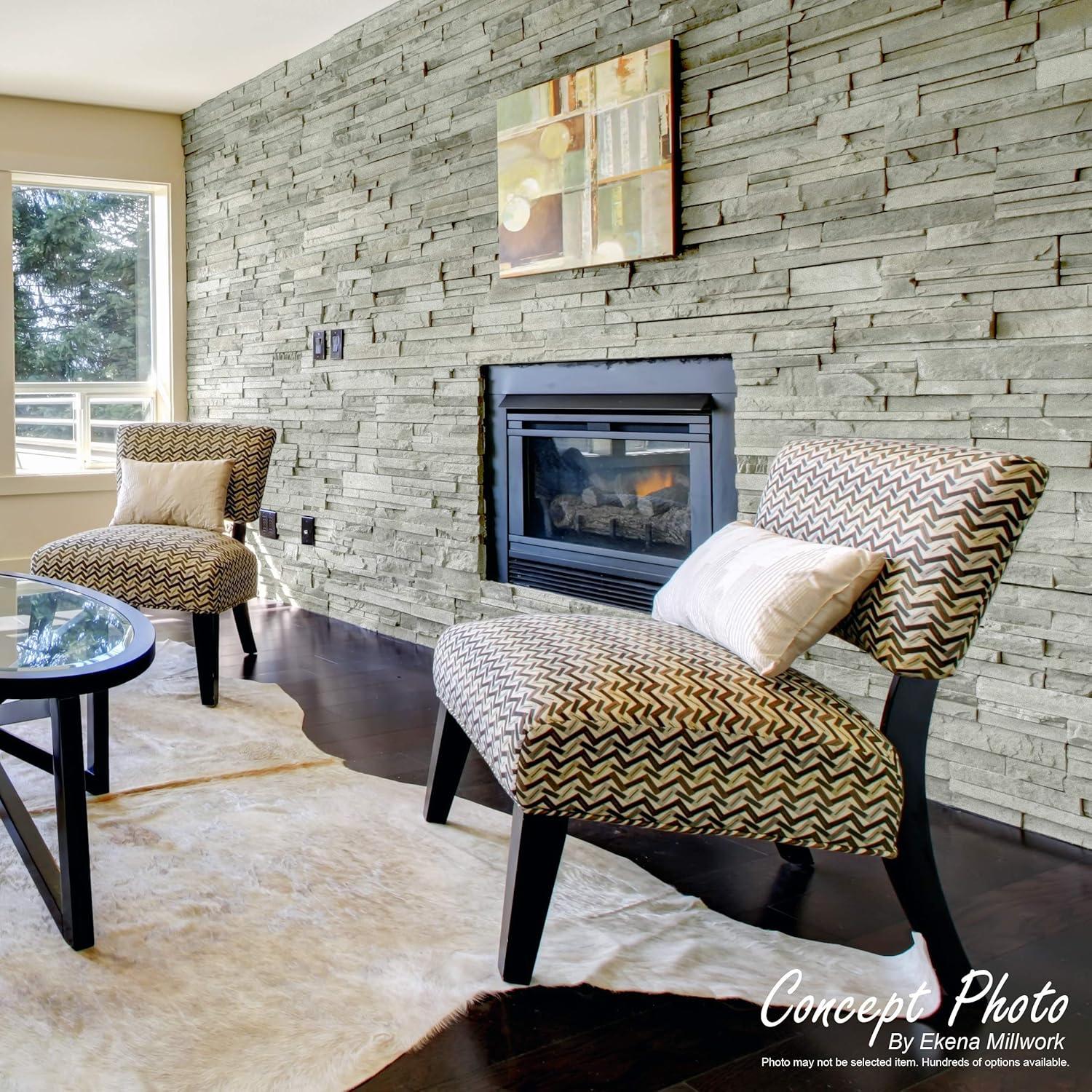 imageUniversal Inside Corner for EverStone Faux Stone Siding Panels 3quotW x 3quotD x 48quotH Iron Mill ColorSlate Gray