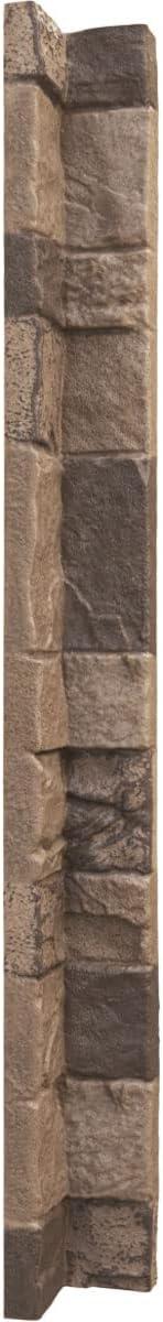 imageUniversal Inside Corner for EverStone Faux Stone Siding Panels 3quotW x 3quotD x 48quotH Iron Mill ColorSmokey Ridge