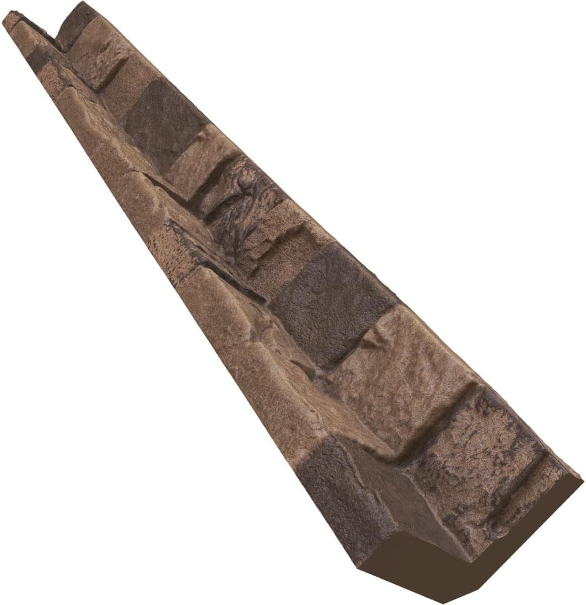 imageUniversal Inside Corner for EverStone Faux Stone Siding Panels 3quotW x 3quotD x 48quotH Iron Mill ColorSmokey Ridge