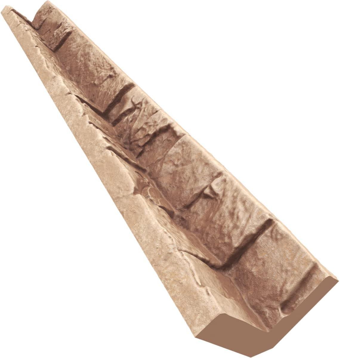 imageUniversal Inside Corner for EverStone Faux Stone Siding Panels 3quotW x 3quotD x 48quotH Iron Mill ColorWheat Field