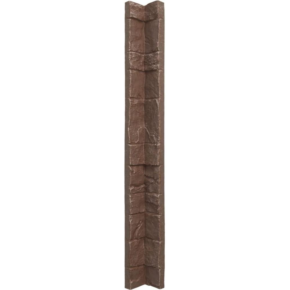 imageUniversal Inside Corner for EverStone Faux Stone Siding Panels 3quotW x 3quotD x 48quotH Iron Mill ColorAutumn Bronze