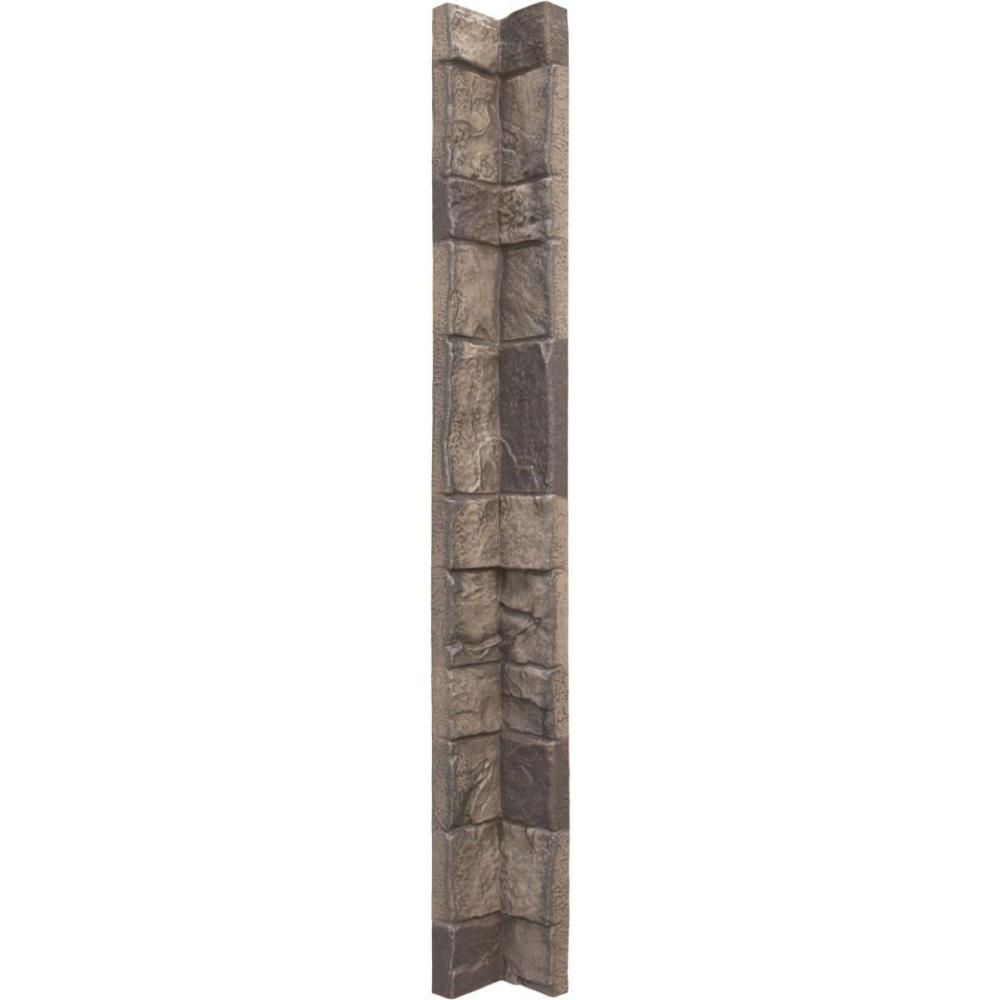 imageUniversal Inside Corner for EverStone Faux Stone Siding Panels 3quotW x 3quotD x 48quotH Iron Mill ColorCascade River