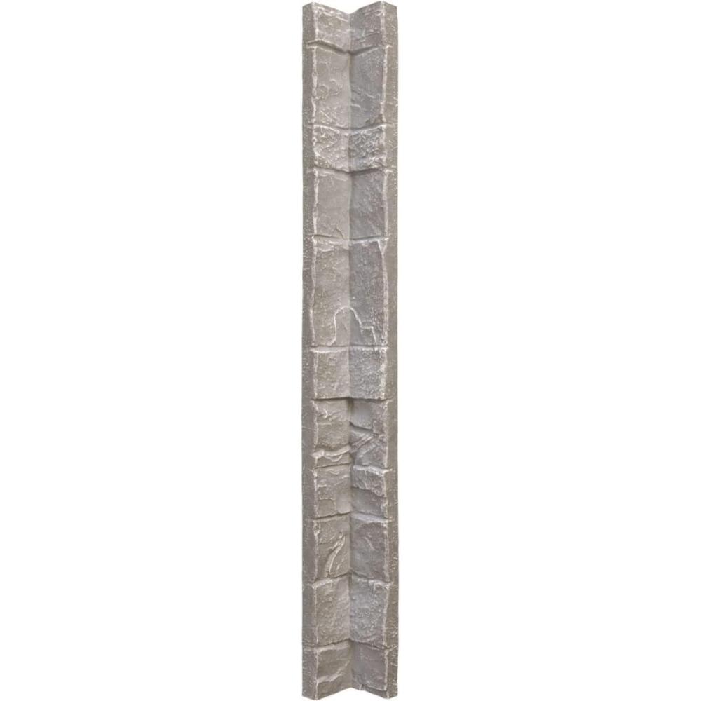imageUniversal Inside Corner for EverStone Faux Stone Siding Panels 3quotW x 3quotD x 48quotH Iron Mill ColorGrey Granite