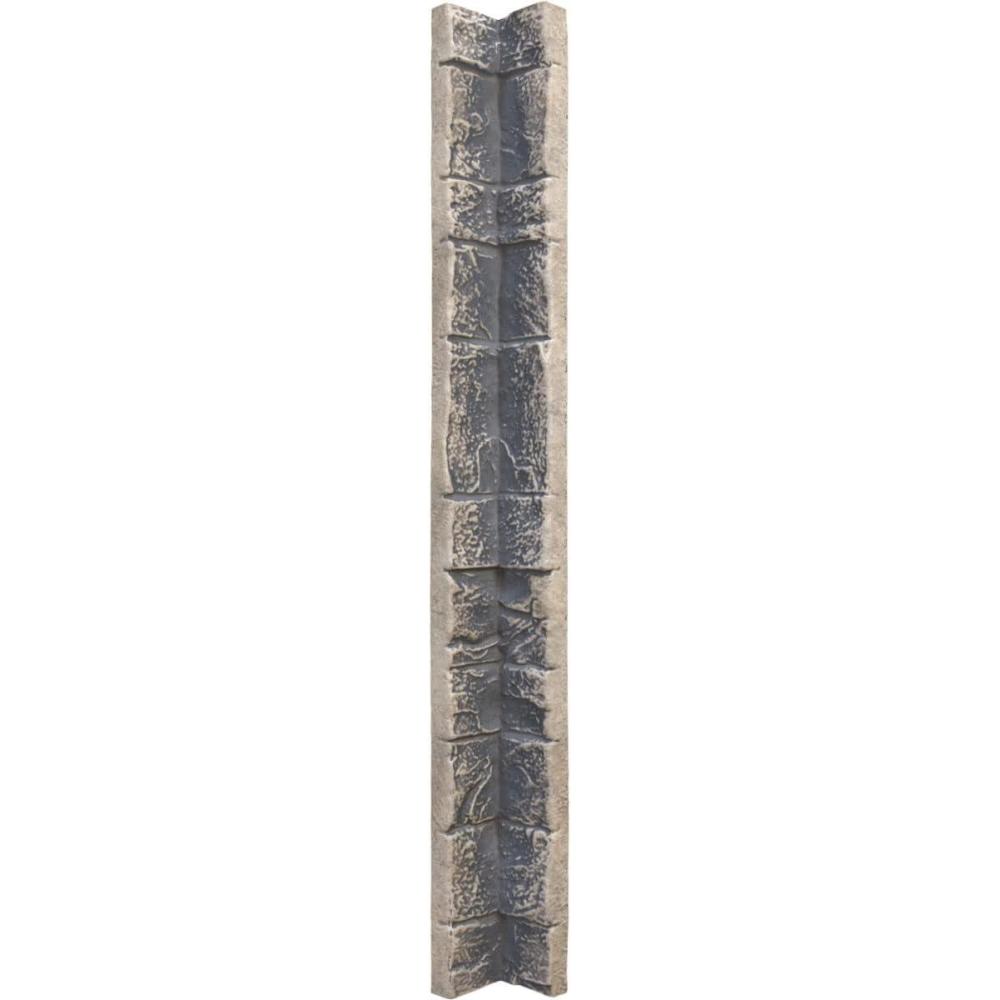 imageUniversal Inside Corner for EverStone Faux Stone Siding Panels 3quotW x 3quotD x 48quotH Iron Mill ColorLinen Graphite