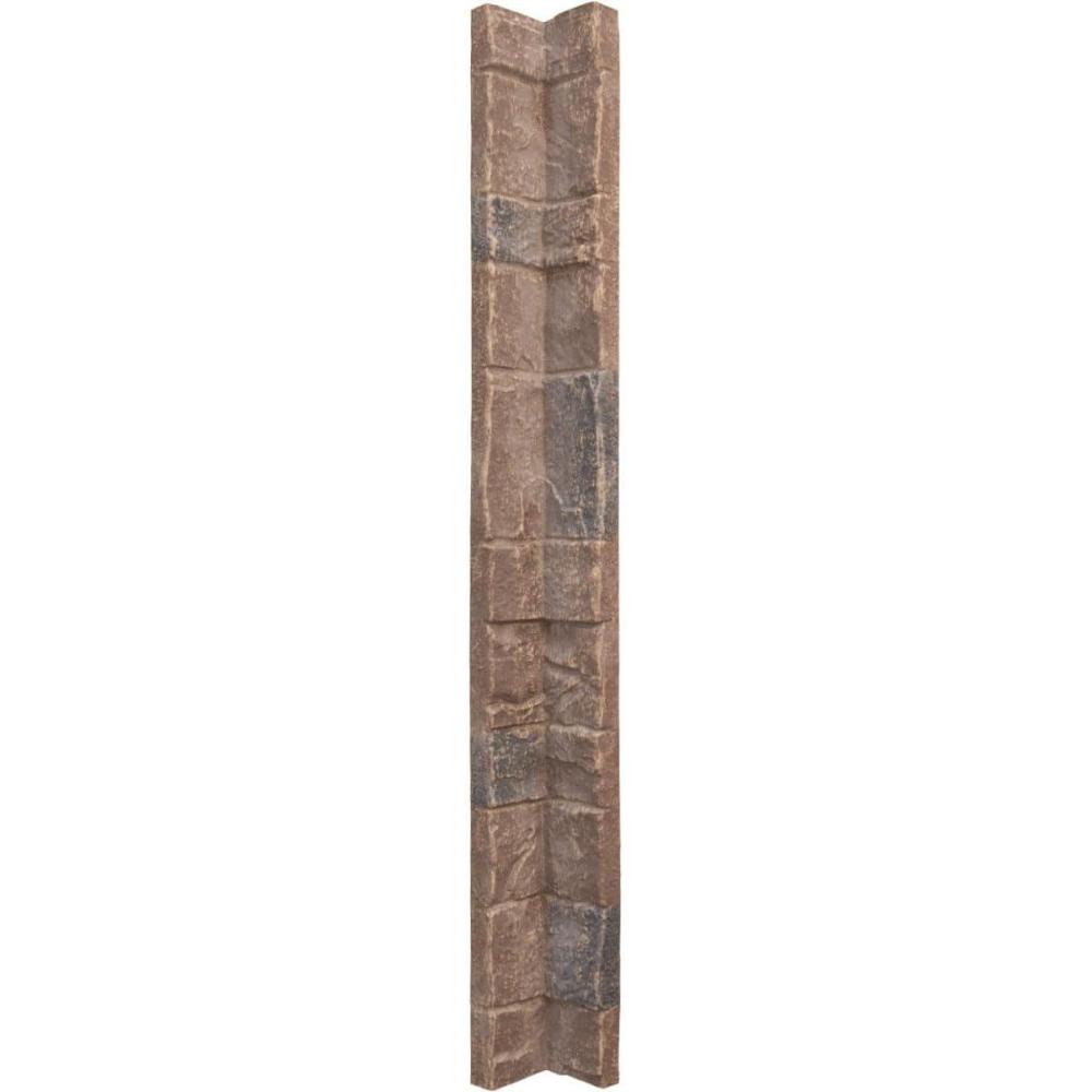 imageUniversal Inside Corner for EverStone Faux Stone Siding Panels 3quotW x 3quotD x 48quotH Iron Mill ColorOrchard Cliff