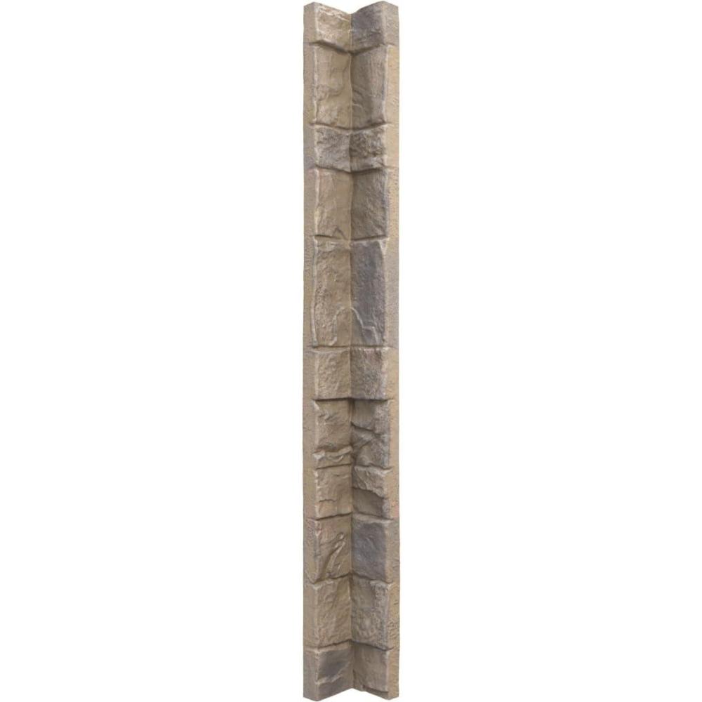 imageUniversal Inside Corner for EverStone Faux Stone Siding Panels 3quotW x 3quotD x 48quotH Iron Mill ColorRockwall
