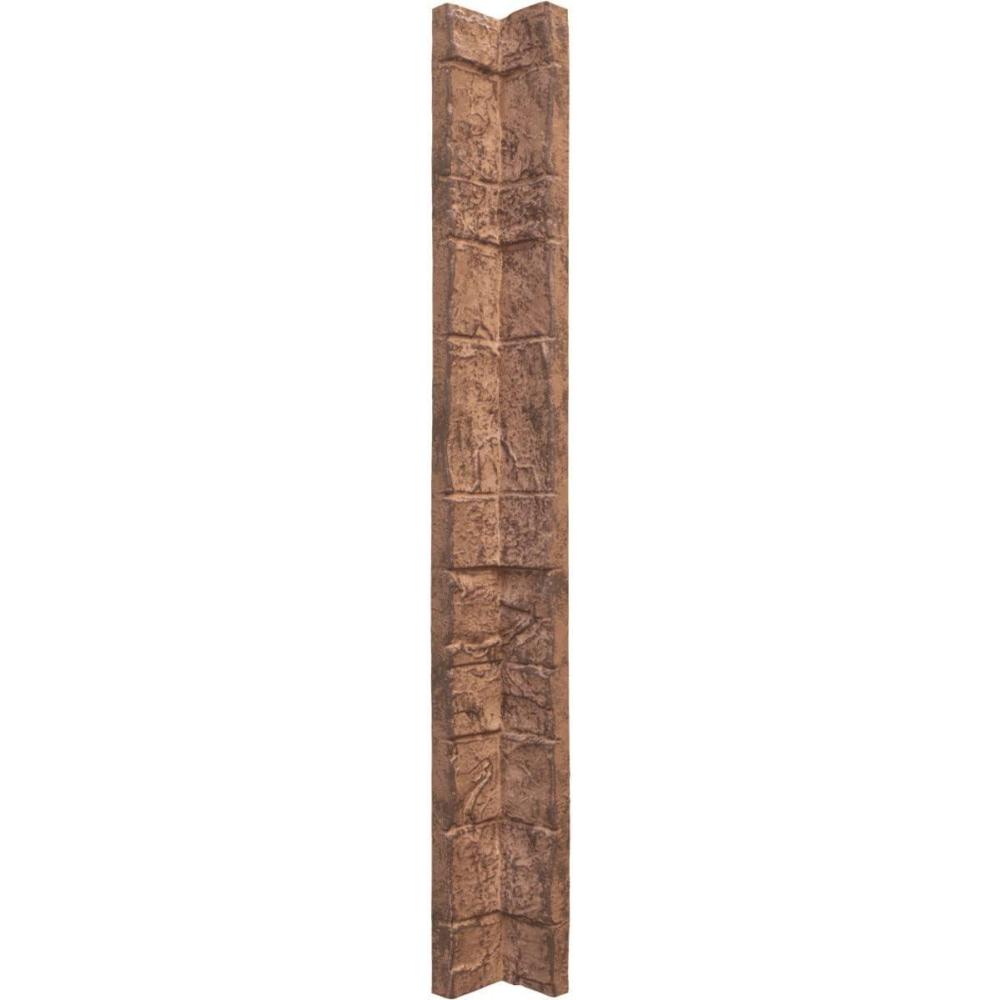 imageUniversal Inside Corner for EverStone Faux Stone Siding Panels 3quotW x 3quotD x 48quotH Iron Mill ColorSedona