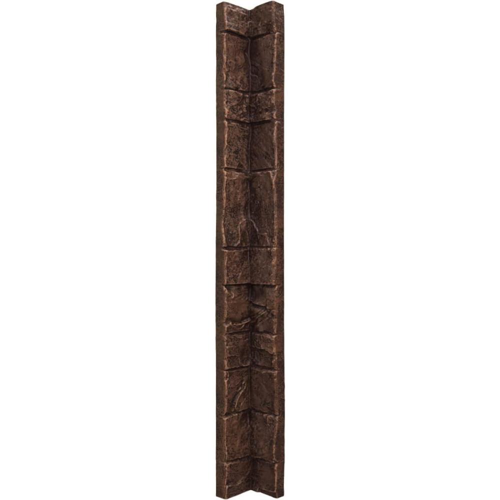 imageUniversal Inside Corner for EverStone Faux Stone Siding Panels 3quotW x 3quotD x 48quotH Iron Mill ColorSequoia Valley