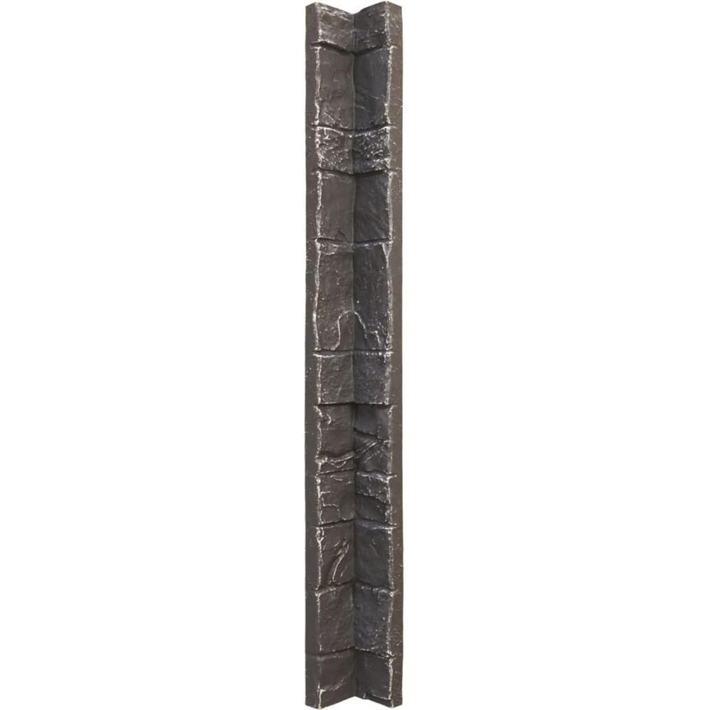 imageUniversal Inside Corner for EverStone Faux Stone Siding Panels 3quotW x 3quotD x 48quotH Iron Mill ColorSlate Gray