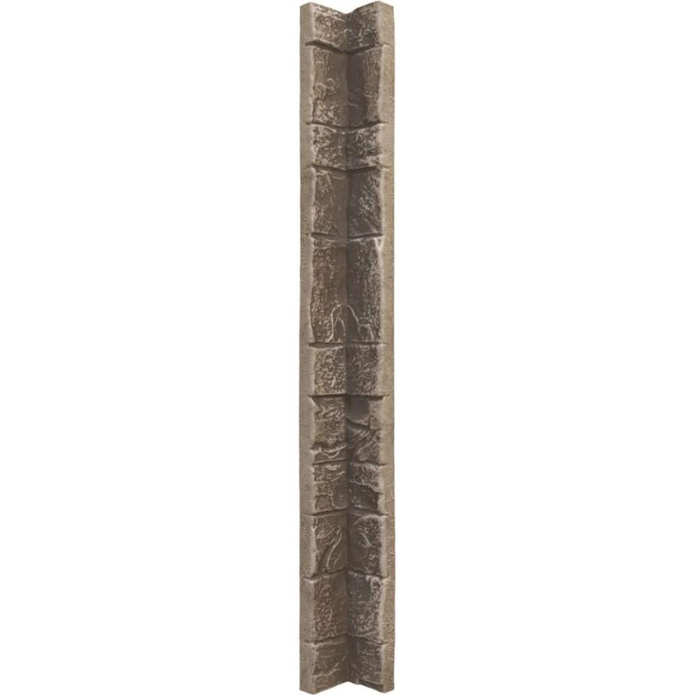 imageUniversal Inside Corner for EverStone Faux Stone Siding Panels 3quotW x 3quotD x 48quotH Iron Mill ColorSoft Ash