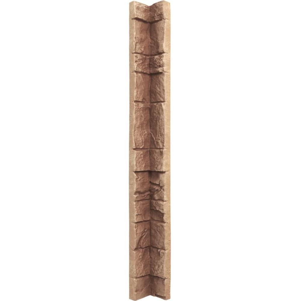 imageUniversal Inside Corner for EverStone Faux Stone Siding Panels 3quotW x 3quotD x 48quotH Iron Mill ColorWheat Field