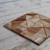 image11 78quotW x 11 78quotH x 12quotP Authentic Boat Wood Mosaic Wall Tile Natural Finish