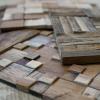 image11 78quotW x 11 78quotH x 12quotP Belmont Boat Wood Mosaic Wall Tile Natural Finish