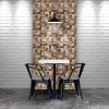 image11 78quotW x 11 78quotH x 12quotP Heritage Boat Wood Mosaic Wall Tile Natural Finish