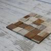 image11 78quotW x 11 78quotH x 12quotP Heritage Boat Wood Mosaic Wall Tile Natural Finish