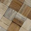 image11 78quotW x 11 78quotH x 12quotP Heritage Boat Wood Mosaic Wall Tile Natural Finish