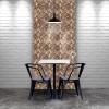 image11 78quotW x 11 78quotH x 12quotP Herringbone Boat Wood Mosaic Wall Tile Natural Finish
