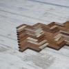 image11 78quotW x 11 78quotH x 12quotP Herringbone Boat Wood Mosaic Wall Tile Natural Finish