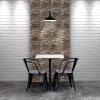 image11 78quotW x 11 78quotH x 12quotP Interlocking Boat Wood Mosaic Wall Tile Natural Finish
