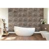 image11 78quotW x 11 78quotH x 12quotP Interlocking Boat Wood Mosaic Wall Tile Natural Finish