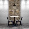 image11 78quotW x 11 78quotH x 12quotP Reclaimed Boat Wood Mosaic Wall Tile Natural Finish