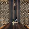 image11 78quotW x 11 78quotH x 12quotP Reclaimed Boat Wood Mosaic Wall Tile Natural Finish