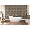 image11 78quotW x 11 78quotH x 34quotP Boca Boat Wood Mosaic Wall Tile Natural Finish