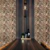 image11 78quotW x 11 78quotH x 34quotP Freeport Boat Wood Mosaic Wall Tile Natural Finish