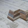 image11 78quotW x 11 78quotH x 38quotP Chevron Boat Wood Mosaic Wall Tile Natural Finish