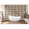 image11 78quotW x 11 78quotH x 38quotP Chevron Boat Wood Mosaic Wall Tile Natural Finish