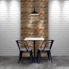 image23 34quotW x 11 78quotH x 34quotP Shipboard Boat Wood Mosaic Wall Tile Natural Finish