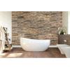 image23 34quotW x 11 78quotH x 34quotP Stacked Boat Wood Mosaic Wall Tile Natural Finish