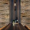 image23 34quotW x 11 78quotH x 34quotP Stacked Boat Wood Mosaic Wall Tile Natural Finish