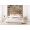 image23 34quotW x 11 78quotH x 34quotP Stacked Boat Wood Mosaic Wall Tile Natural Finish