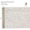 imageEkena Millwork 3quotW x 3quotD x 48quotH Universal Inside Corner for StoneWall Faux Stone Siding Panels SandstoneSlate Gray