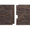 imageEkena Millwork 45 34quotW x 24 12quotH x 1 14quotD Canyon Ridge Stacked Stone StoneWall Faux Stone Siding Panel Smokey RidgeDark Tobacco