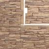 imageEkena Millwork 45 34quotW x 24 12quotH x 1 14quotD Canyon Ridge Stacked Stone StoneWall Faux Stone Siding Panel Smokey RidgeFall Bank