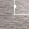imageEkena Millwork 45 34quotW x 24 12quotH x 1 14quotD Canyon Ridge Stacked Stone StoneWall Faux Stone Siding Panel Smokey RidgeGrey Granite
